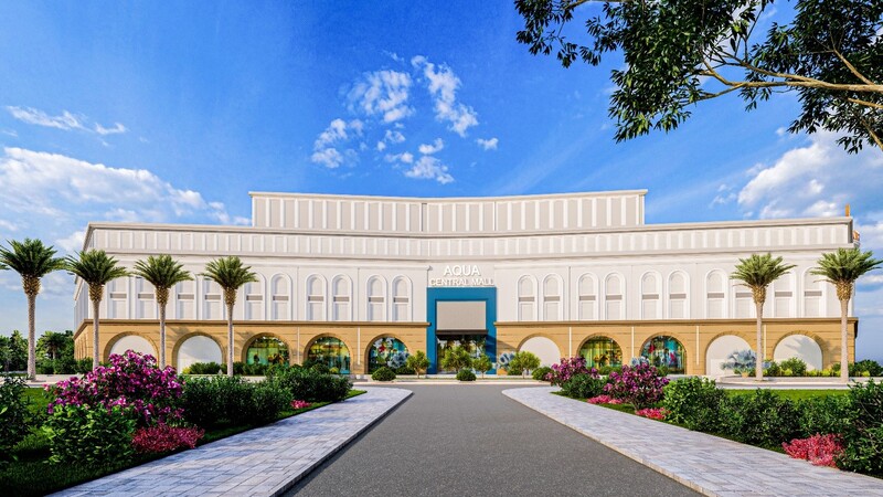 Aqua Central Mall quy mô 1,4ha sẽ mang đến cho cư dân và du khách những trải nghiệm mua sắm thời thượng.