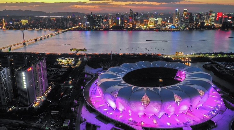 Sân Công viên Thể thao Hàng Châu - nơi diễn ra lễ khai mạc Asiad 19.