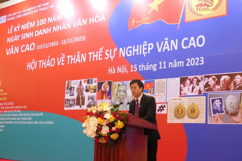 Nhà báo Trần Văn Mạnh – Phó Chủ tịch Liên hiệp các Hội Unesco Châu Á Thái Bình Dương, Phó Chủ tịch thường trực kiêm Tổng thư ký Liên hiệp các Hội Unesco Việt Nam, Tổng biên tập Tạp chí Ngày Nay phát biểu khai mạc