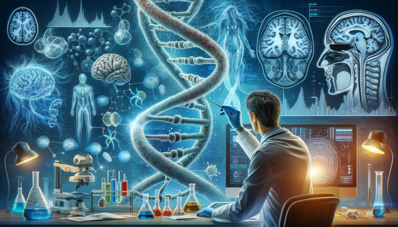 dall-e-2024-01-12-051543-a-conceptual-illustration-showing-the-connection-between-ancient-dna-research-and-the-study-of-multiple-sclerosis-the-image-depicts-a-scientist-exami20240112051625