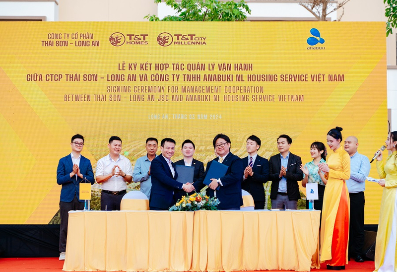 CTCP Thái Sơn Long An và Anabuki NL Việt Nam ký kết hợp tác quản lý vận hành dự án T amp;T City Millennia