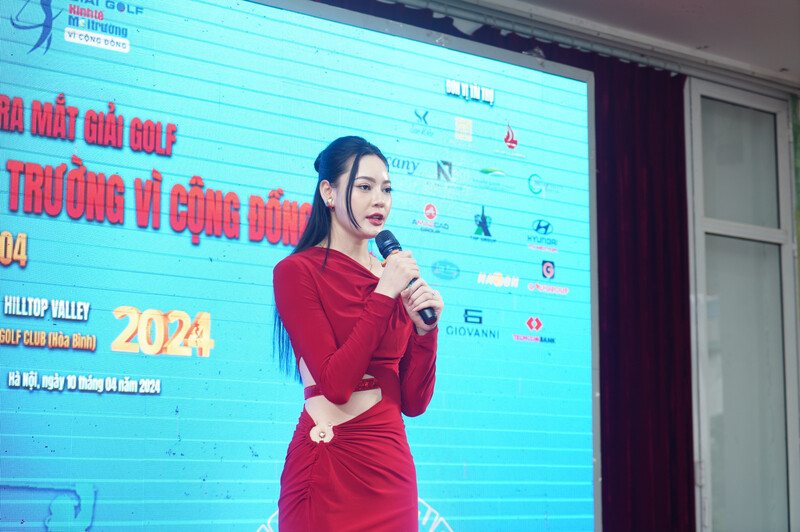 Diễn viên - Người mẫu Nguyễn Thu Phương Đại sứ hình ảnh Giải golf Kinh tế Môi trường vì cộng đồng 2024.