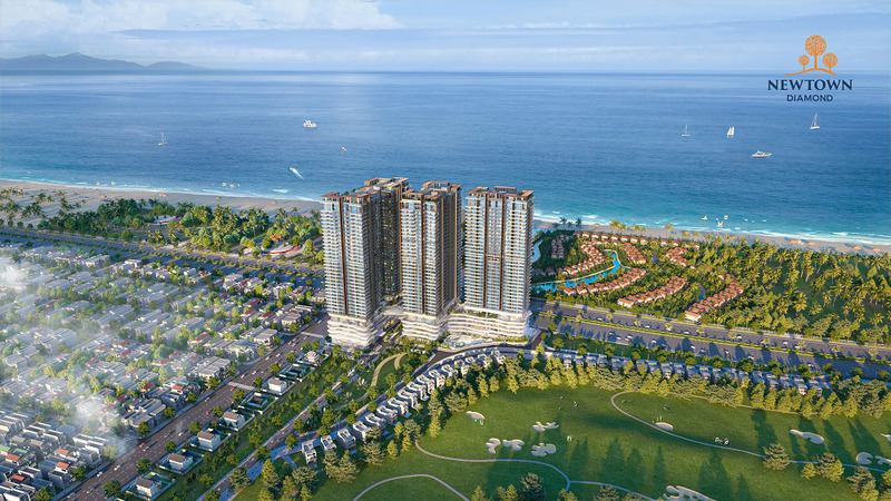 Tổ hợp căn hộ Newtown Diamond sở hữu vị trí kề bên sân gôn Legend Danang Golf Resort, hứa hẹn trở thành thiên đường dành cho những chủ nhân đam mê gôn