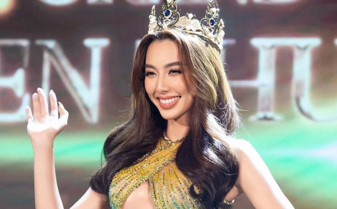 Thùy Tiên khi đăng quang Miss Grand International 2021 (Hoa hậu Hòa bình Thế giới 2021).