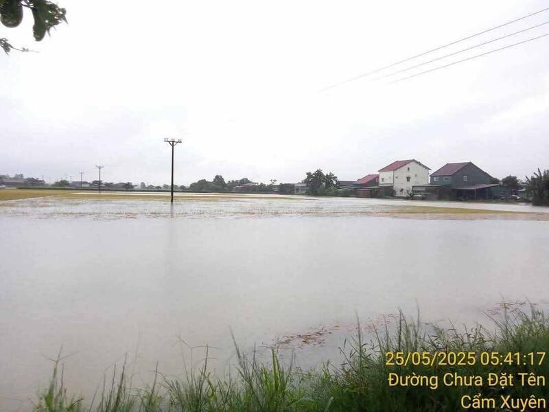 Nhiều khu vực trên địa bàn tỉnh Hà Tĩnh ngập sâu. Ảnh: Cổng thông tin điện tử Hà Tĩnh.