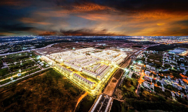 Vẻ đẹp lung linh của thành phố thiên niên kỷ T&T City Millennia nhìn từ trên cao.