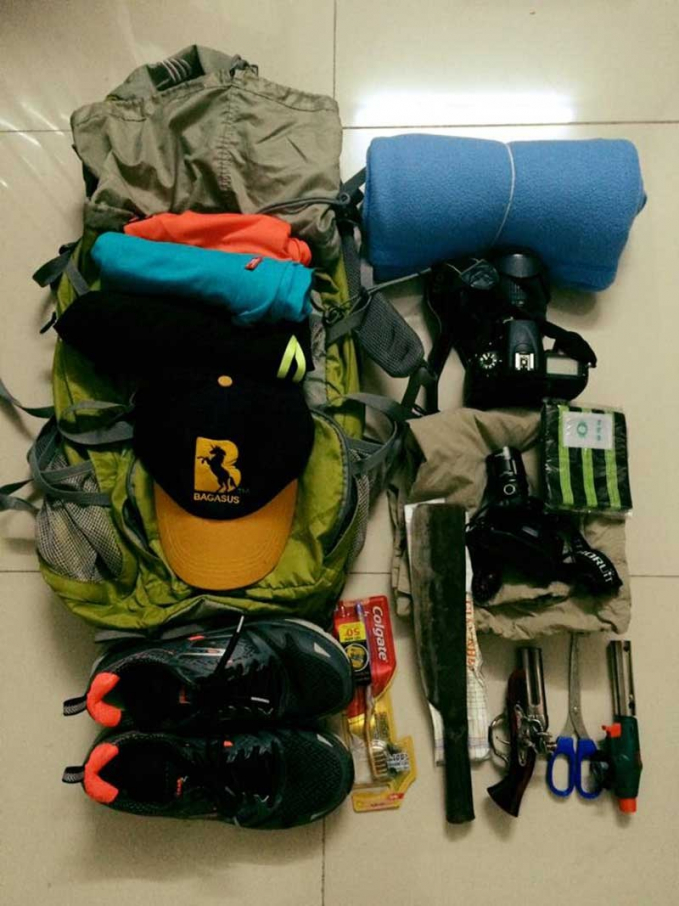 Một số đồ dùng cần thiết cho chuyến trekking Tà Năng