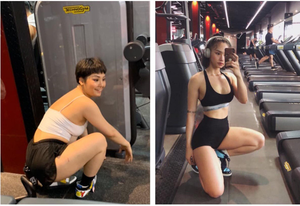 Hình ảnh Miu Lê trước và sau giảm cân.