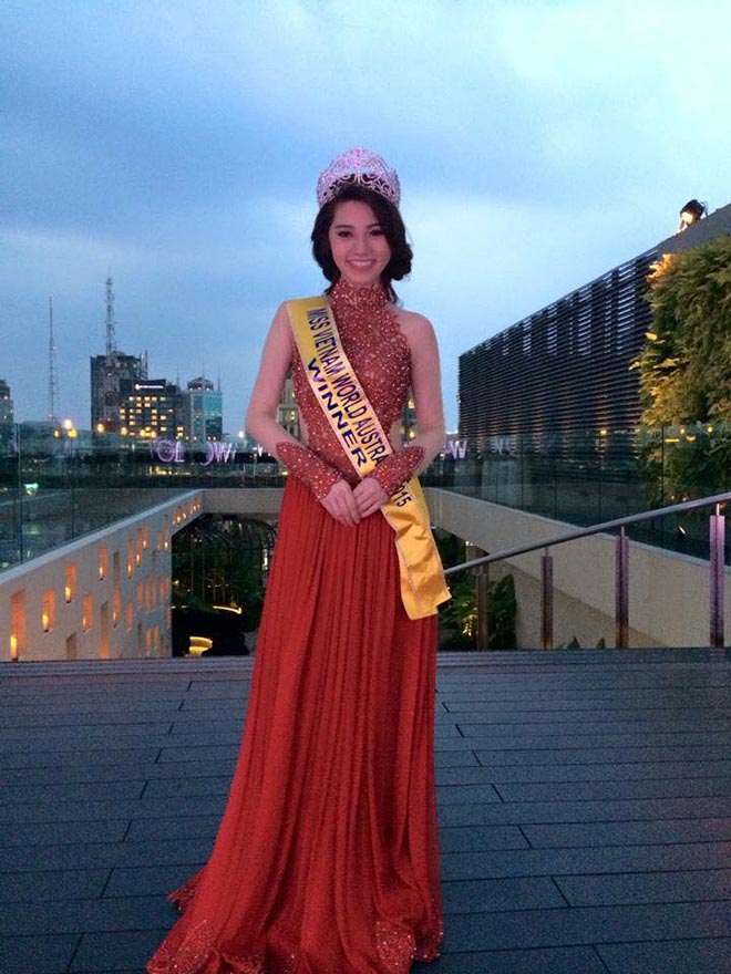 Jolie Nguyễn đoạt danh hiệu Hoa hậu thế giới người Việt tại Úc 2015