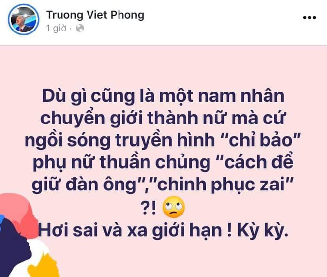 Phát ngôn gây tranh cãi của MC VTV Việt Phong