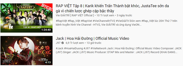 Hoa Hải Đường đạt vị trí top 2 trending Youtube