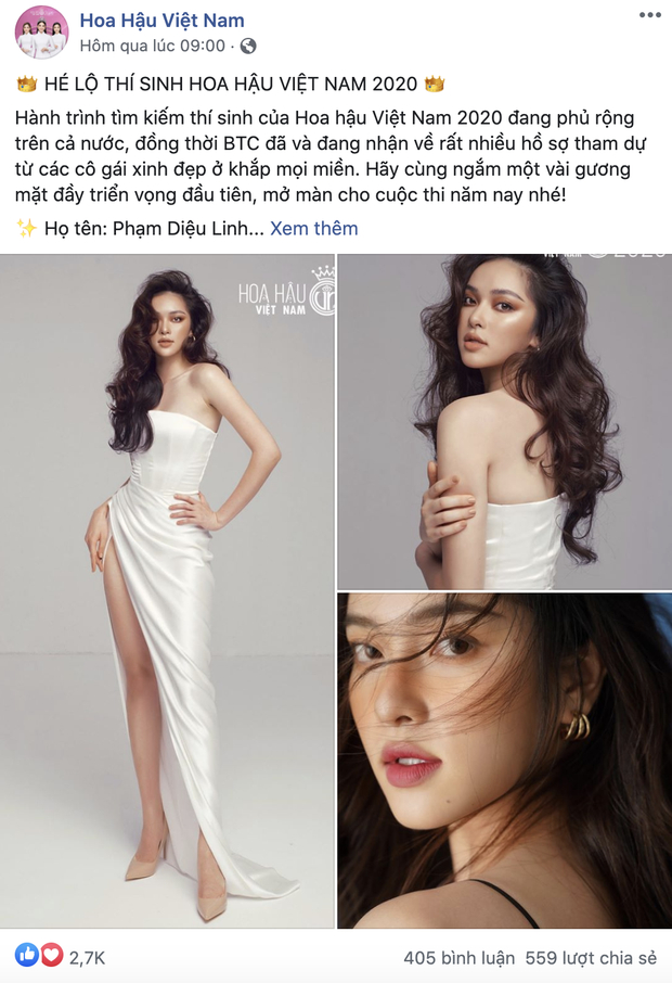 Diệu Linh từng được xem là ứng viên sáng giá của cuộc thi Hoa hậu Việt Nam 2020 nhưng đã bị loại khỏi top 60