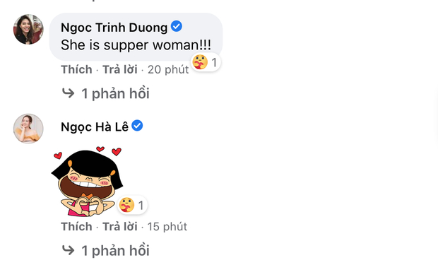 Biên tập viên Dương Ngọc Trinh và bạn gái Công Lý Ngọc Hà Lê gửi lời chúc tới Hà Hồ.