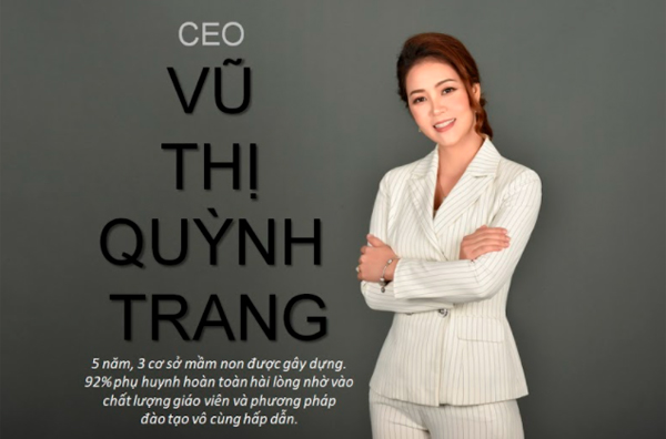 CEO Vũ Thị Quỳnh Trang thành công với việc gây dựng và phát triển Chuỗi trường mầm non Linh Trang - Khai Tâm tại Hải Phòng