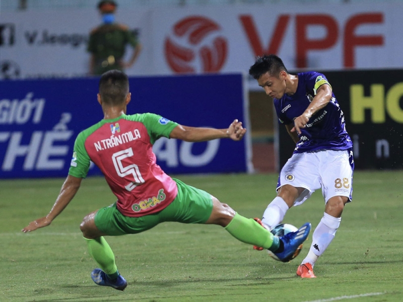 Hà Nội FC đánh bại Đồng Tháp 3-0 ở vòng 1/8 Cúp Quốc gia 2020.