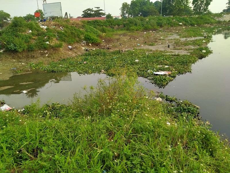 Khu vực ven sông đối diện nơi tìm thấy thi thể của nạn nhân Trần Thúy Hiền.