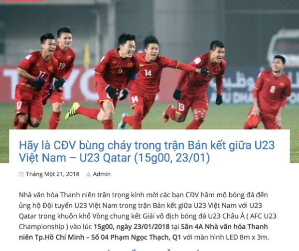 Muôn kiểu tổ chức xem U23 Việt Nam đá bán kết trước giờ G