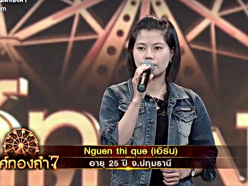 Thí sinh Việt Nam tham gia thi hát được đánh giá cao ở Thái Lan