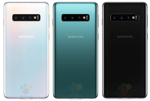 Galaxy S10 lộ ảnh với ba màu, màn hình 'đục lỗ'