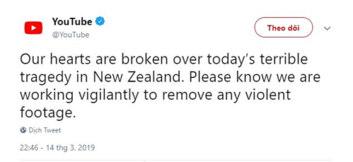 Facebook và YouTube phản ứng trước vụ xả súng ở New Zealand