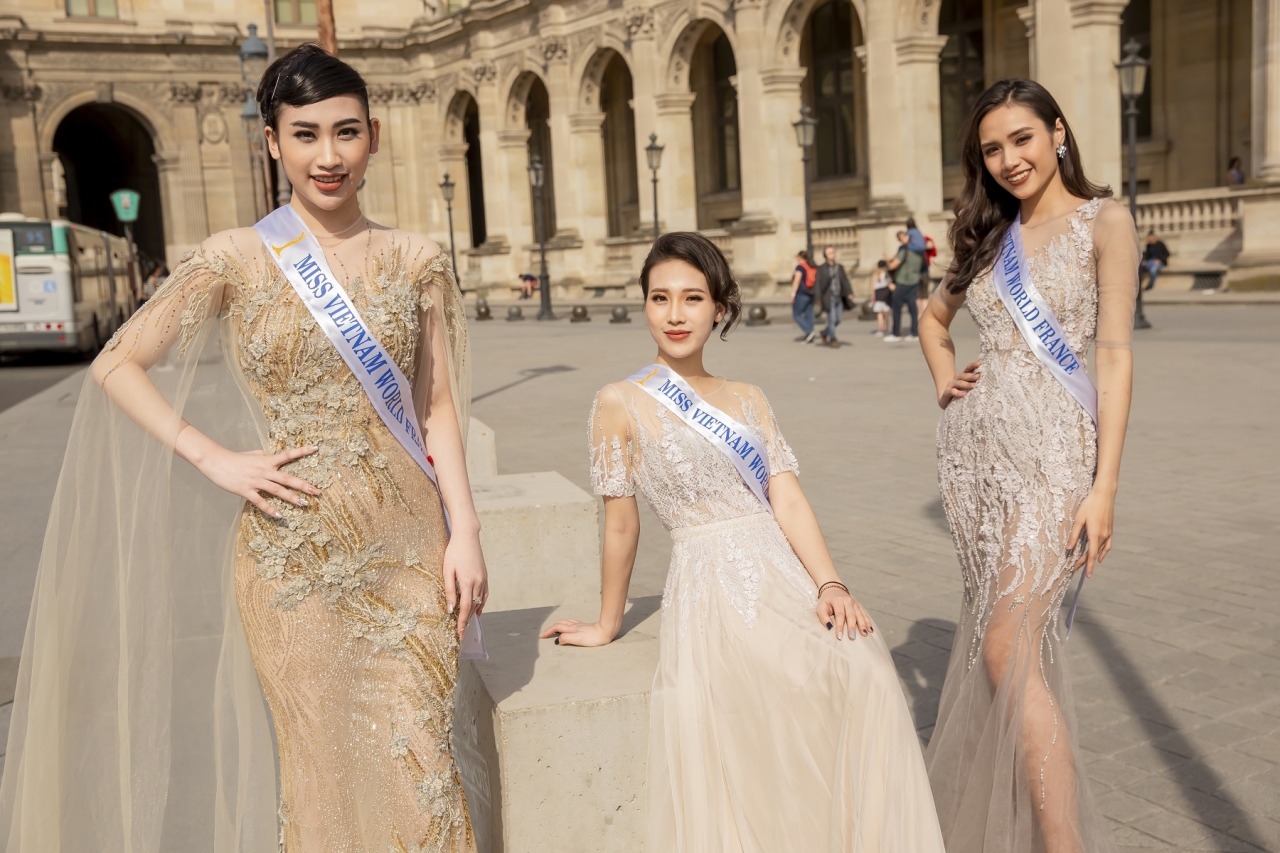 Thí sinh Hoa hậu Thế giới Người Việt tại Pháp 2019 khoe nhan sắc rạng rỡ