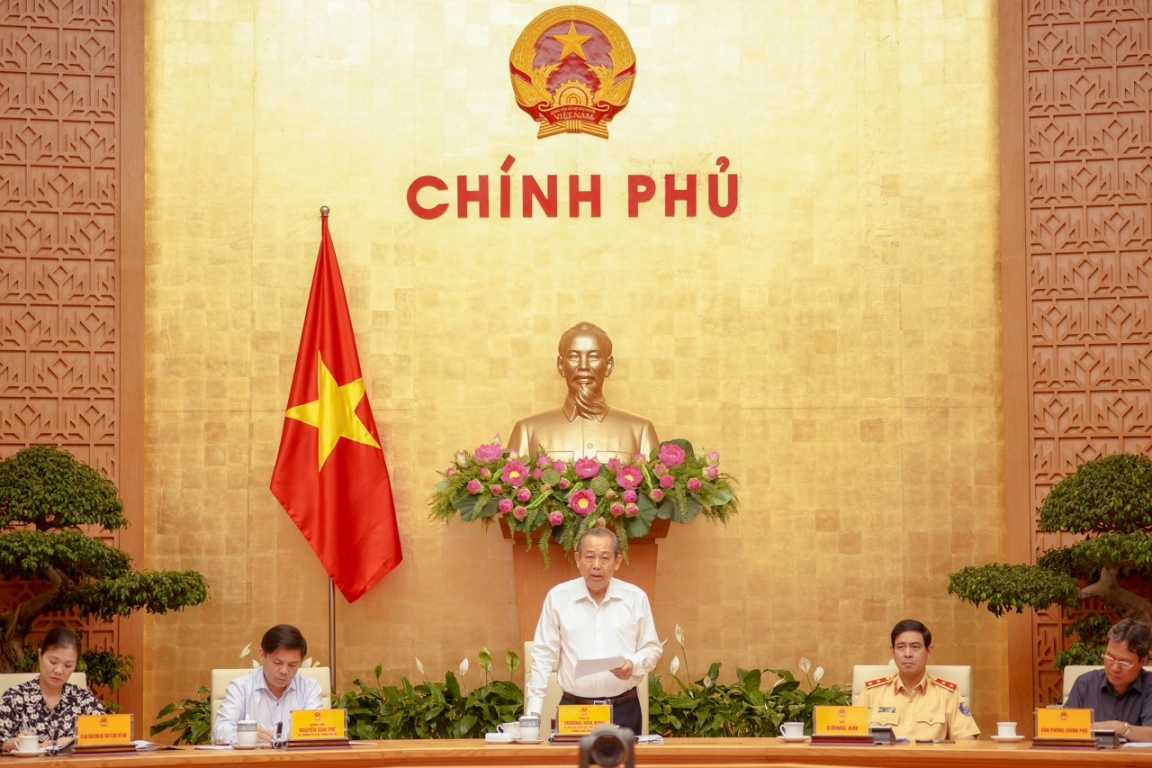 Phó Thủ tướng Trương Hòa Bình phát biểu kết luận hội nghị.