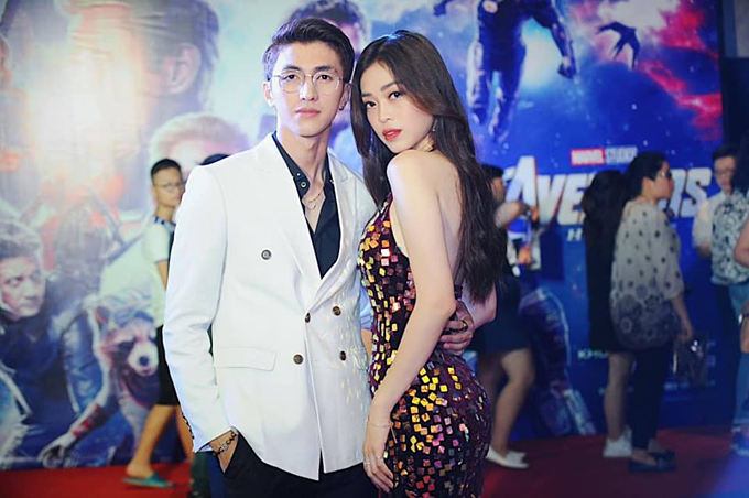 Á hậu Phương Nga và bạn trai diễn viên Bình An tình tứ tại một sự kiện ở Hà Nội.