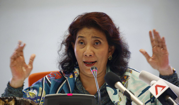 Bộ trưởng Ngư nghiệp Indonesia Susi Pudjiastuti. (Ảnh: REUTERS).