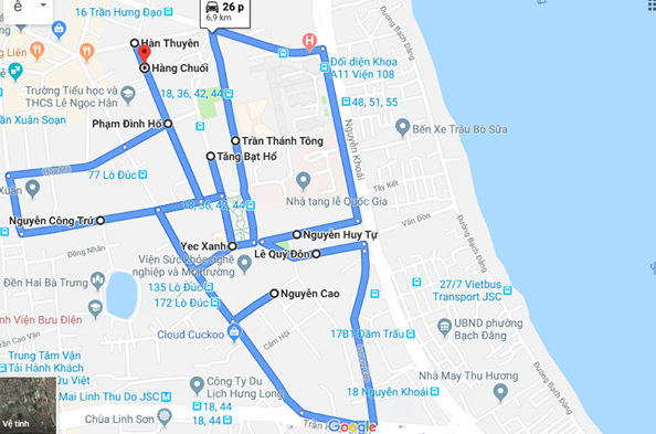 Hà Nội cấm nhiều tuyến đường phục vụ Quốc tang Đại tướng Lê Đức Anh. (Ảnh: Google Maps). 