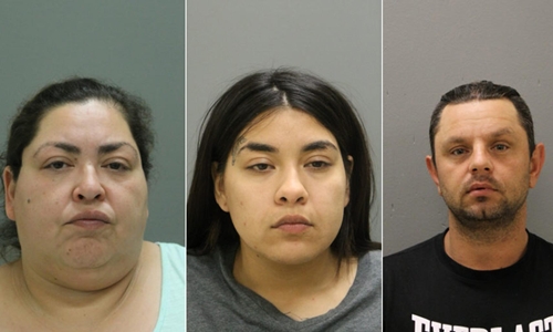 Từ trái qua phải: Clarisa Figueroa, con gái Desiree Figueroa và bạn trai Bobak, những nghi phạm bị truy tố trong vụ án giết thai phụ cướp con ở Chicago. Ảnh: Chicago Tribune.