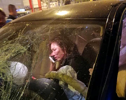 Nữ tài xế BMW gây tai nạn liên hoàn ở Hàng Xanh.