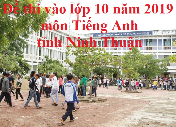 Đề thi vào lớp 10 năm 2019 môn Tiếng Anh tỉnh Ninh Thuận