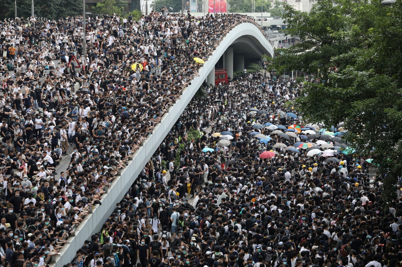 Người biểu tình ở Hong Kong hôm 12/6.
