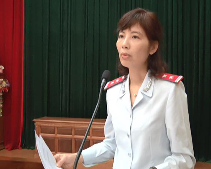  Bà Nguyễn Thị Kim Anh - Trưởng Đoàn Thanh tra Bộ Xây dựng tại Vĩnh Tường (Vĩnh Phúc).