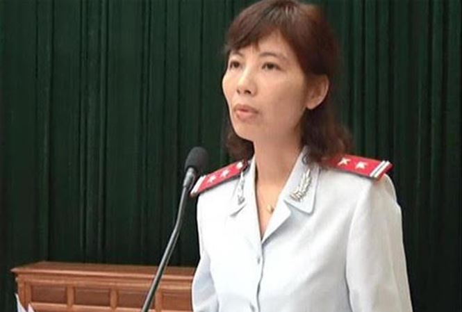 Bà Nguyễn Thị Kim Anh - Trưởng Đoàn Thanh tra Bộ Xây dựng tại Vĩnh Tường (Vĩnh Phúc).