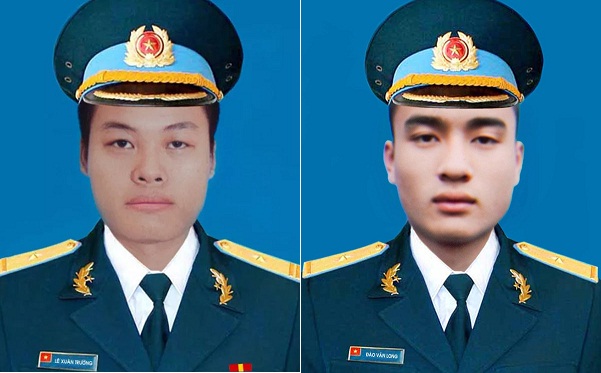 Thiếu tá Lê Xuân Trường và Thiếu úy Đào Văn Long hy sinh trong vụ rơi máy bay quân sự ở Khánh Hòa.