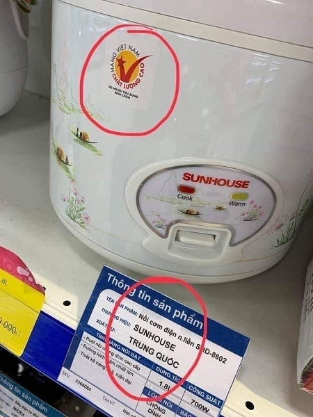 Sunhouse đổ lỗi do siêu thị trong vụ nồi cơm điện gắm mác HVNCLC xuất xứ Trung Quốc.