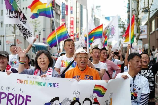 Diễu hành tự hào LGBT tại thành phố Tokyo vào tháng 4 năm nay. (Ảnh: Japan Times).