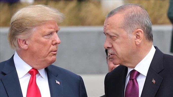 Tổng thống Mỹ Donald Trump và Tổng thống Thổ Nhĩ Kỳ Erdogan.