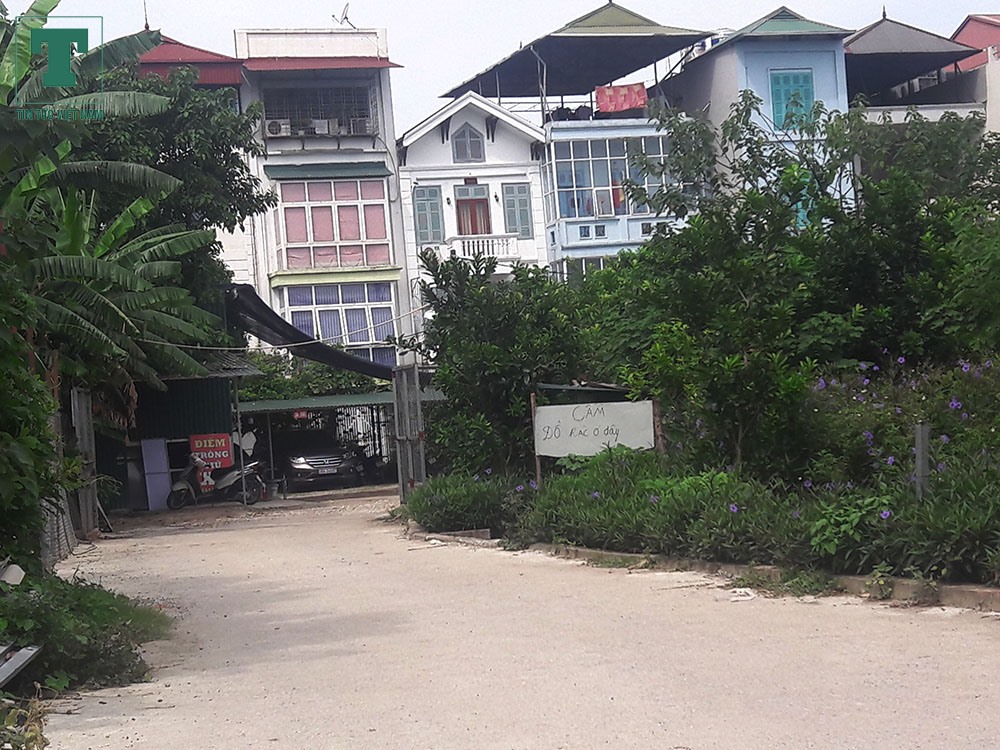 Bãi giữ xe được dựng tôn, trồng hoa để