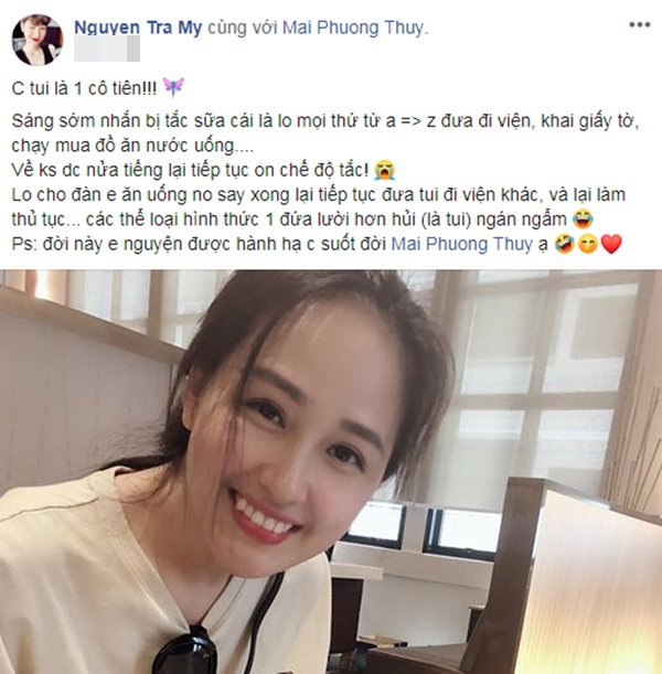 Trà My Idol xúc động, gửi lời cảm ơn tới người chị thân thiết - Hoa hậu Mai Phương Thúy. 