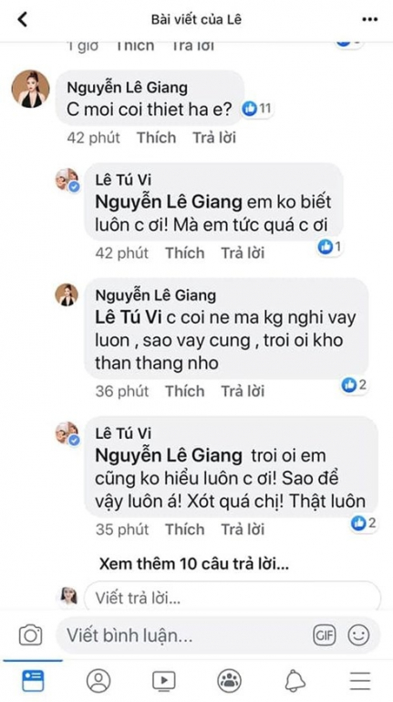 Dưới bài đăng của Tú Vi, nhiều sao Việt như Lê Giang, Trà My... bày tỏ cảm xúc tương tự. 