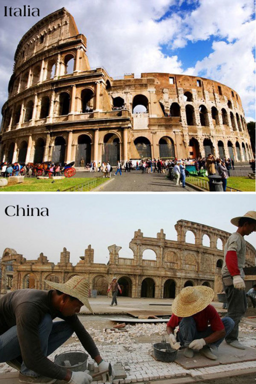 Bản sao kiến trúc nổi tiếng thế giới đấu trường La Mã của Italia cũng là một phần trong công viên giải trí khá đắt tiền tại Macau, Trung Quốc. Công trình này lấy vốn đầu tư từ địa phương, bao gồm cả một sòng bạc lớn.