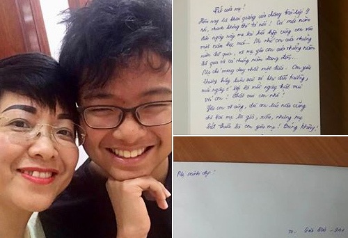 MC Thảo Vân viết thư tay xúc động gửi tới con trai nhân ngày khai giảng: 