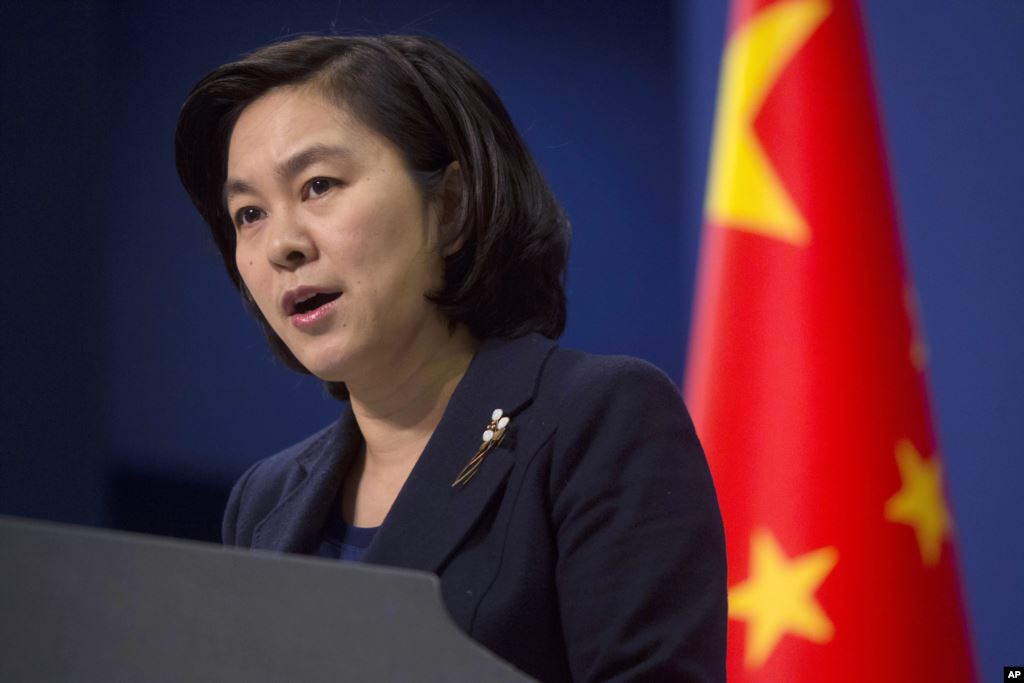 Phát ngôn viên Bộ Ngoại giao Trung Quốc Hoa Xuân Oánh chỉ trích Đức đã can thiệp vào tình hình nội bộ ở nước này.