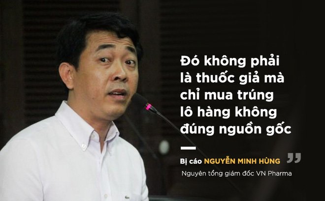 Bị cáo Nguyễn Minh Hùng với lý lẽ cùn khi bị xét xử trong vụ VN Pharma. (Ảnh: VTC).