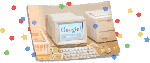 Sinh nhật Google được chào mừng trên Google Doodle.