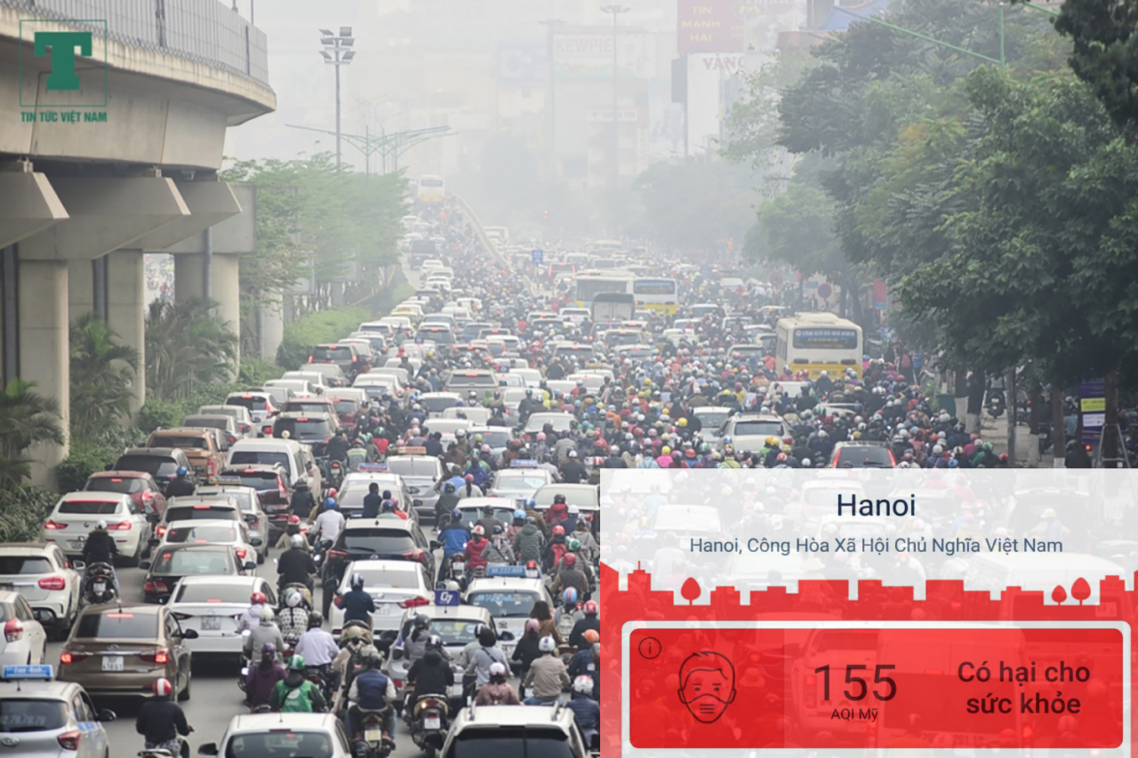 Nhiều thông tin cho biết, ô nhiễm không khí ở Hà Nội liên tục đạt mức nguy hiểm.