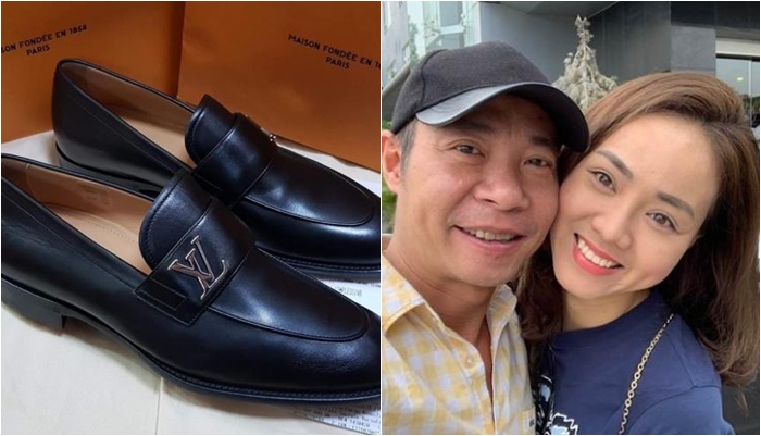 Công Lý được bạn gái tặng giày hiệu nhân dịp sinh nhật lần thứ 46. 