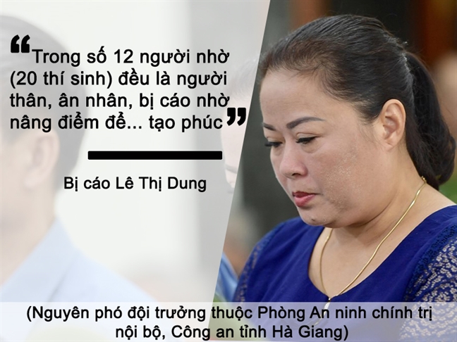 Bị cáo Lê Thị Dung - nữ Cựu công an tỉnh Hà Giang với lời khai 
